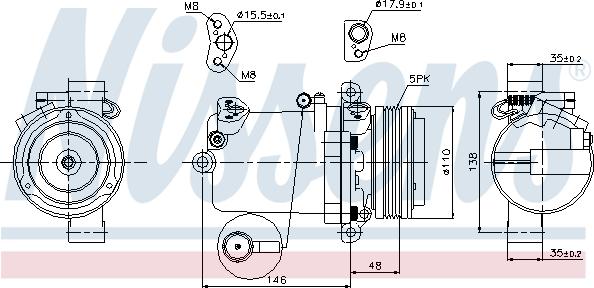 Nissens 89133 - Компресор, климатизация vvparts.bg