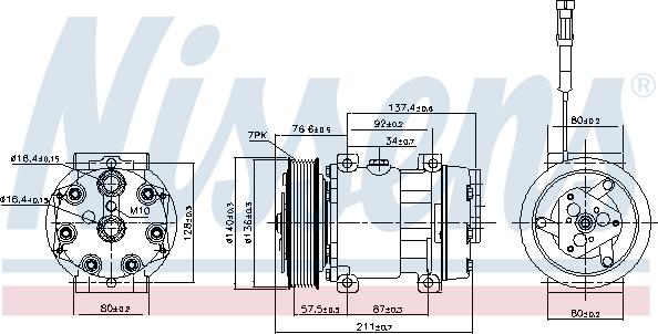 Nissens 89137 - Компресор, климатизация vvparts.bg