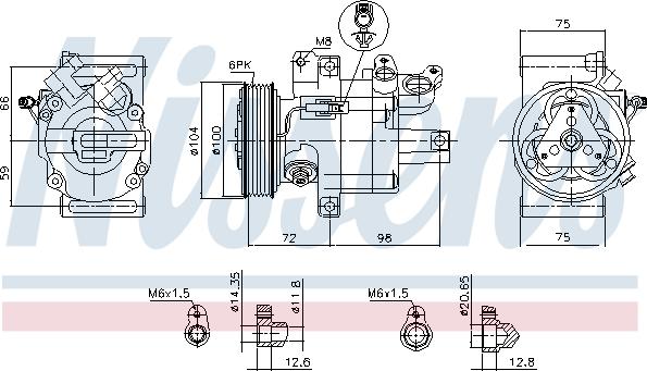 Nissens 89399 - Компресор, климатизация vvparts.bg