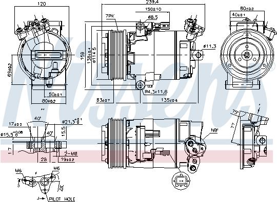 Nissens 89346 - Компресор, климатизация vvparts.bg