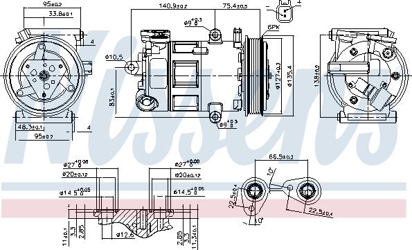 Nissens 89348 - Компресор, климатизация vvparts.bg