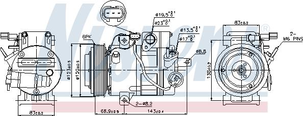 Nissens 89304 - Компресор, климатизация vvparts.bg