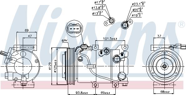 Nissens 89306 - Компресор, климатизация vvparts.bg