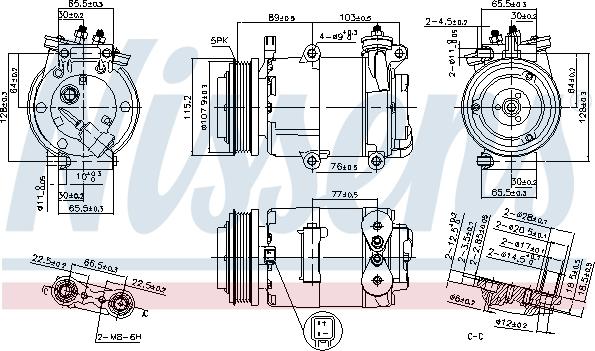 Nissens 89383 - Компресор, климатизация vvparts.bg