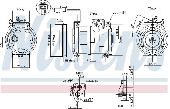 Nissens 89382 - Компресор, климатизация vvparts.bg