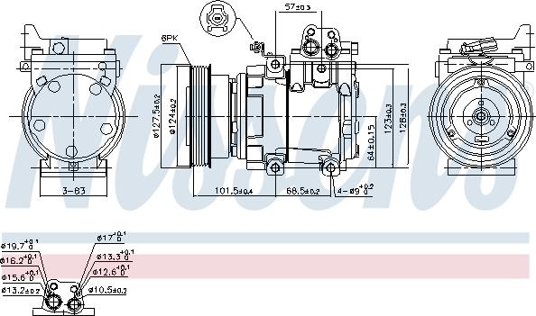 Nissens 89387 - Компресор, климатизация vvparts.bg