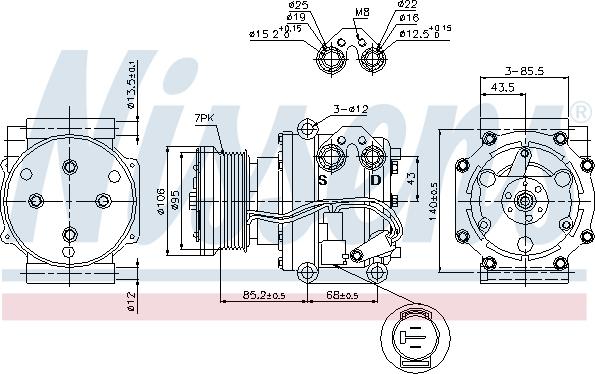 Nissens 89331 - Компресор, климатизация vvparts.bg