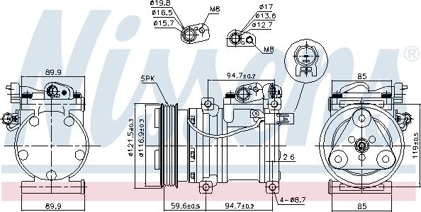 Nissens 89294 - Компресор, климатизация vvparts.bg