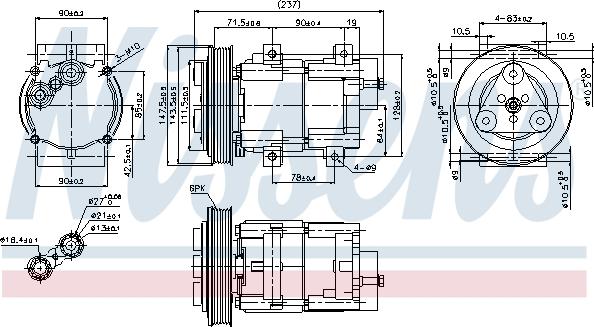 Nissens 89251 - Компресор, климатизация vvparts.bg