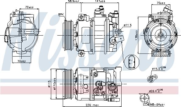 Nissens 89211 - Компресор, климатизация vvparts.bg