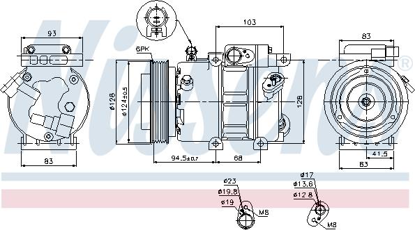 Nissens 89285 - Компресор, климатизация vvparts.bg