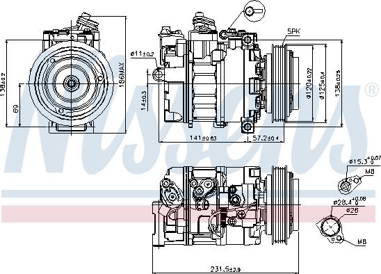 Nissens 89231 - Компресор, климатизация vvparts.bg