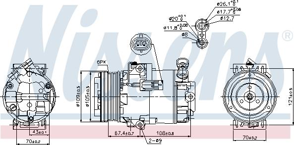 Nissens 89222 - Компресор, климатизация vvparts.bg