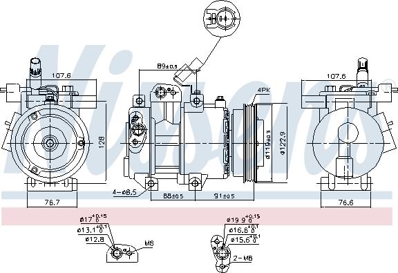 Nissens 89279 - Компресор, климатизация vvparts.bg