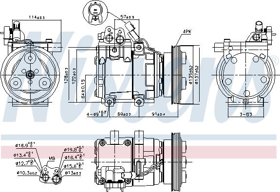 Nissens 89274 - Компресор, климатизация vvparts.bg