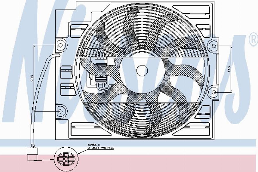 Nissens 85422 - Вентилатор, конденсатор на климатизатора vvparts.bg