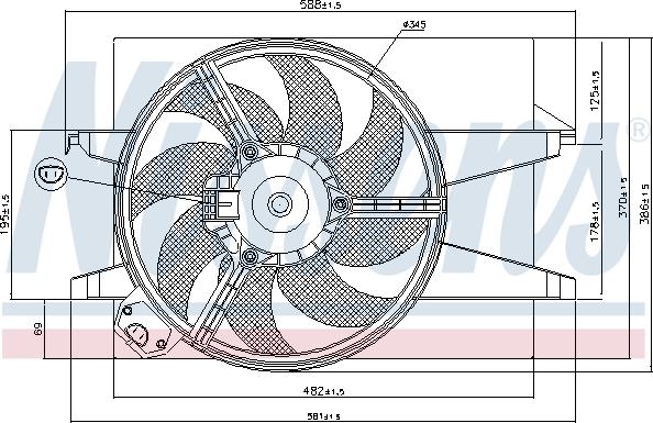 Nissens 85583 - Вентилатор, охлаждане на двигателя vvparts.bg