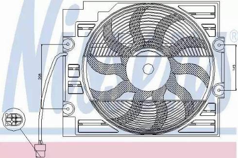 Nissens 85629 - Вентилатор, конденсатор на климатизатора vvparts.bg