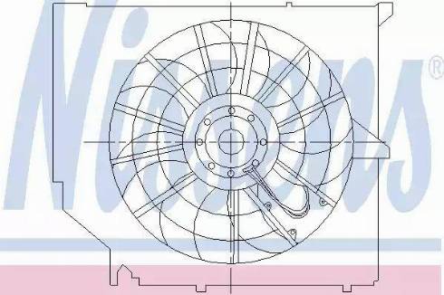 Nissens 85009 - Вентилатор, конденсатор на климатизатора vvparts.bg