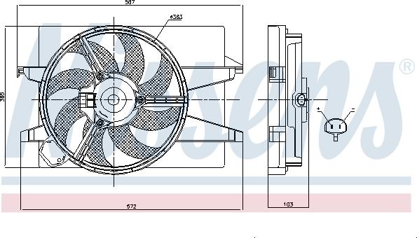 Nissens 85030 - Вентилатор, охлаждане на двигателя vvparts.bg