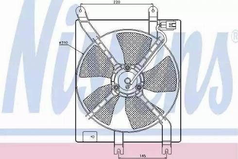 Nissens 85357 - Вентилатор, конденсатор на климатизатора vvparts.bg