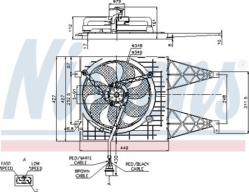 Nissens 85249 - Вентилатор, охлаждане на двигателя vvparts.bg
