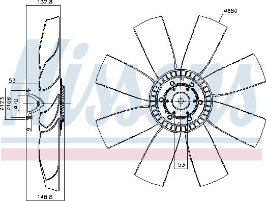 Nissens 86192 - Съединител, вентилатор на радиатора vvparts.bg