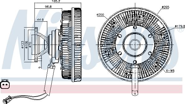 Nissens 86108 - Съединител, вентилатор на радиатора vvparts.bg