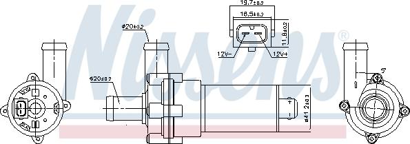 Nissens 831054 - Водна помпа vvparts.bg