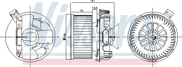 Nissens 87267 - Вентилатор вътрешно пространство vvparts.bg