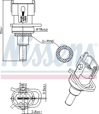 Nissens 207097 - Датчик, температура на охладителната течност vvparts.bg