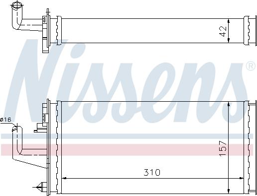 Nissens 71807 - Топлообменник, отопление на вътрешното пространство vvparts.bg