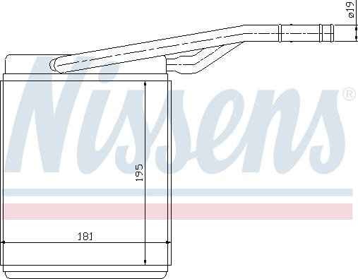 Nissens 71747 - Топлообменник, отопление на вътрешното пространство vvparts.bg