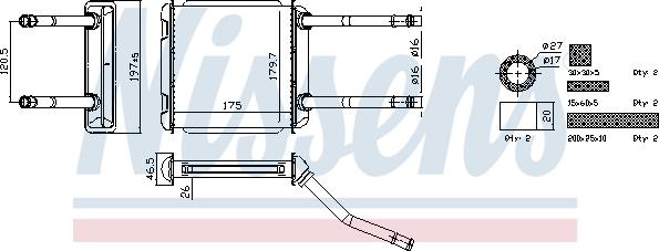 Nissens 726531 - Топлообменник, отопление на вътрешното пространство vvparts.bg