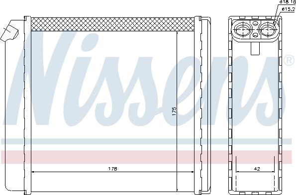 Nissens 72636 - Топлообменник, отопление на вътрешното пространство vvparts.bg