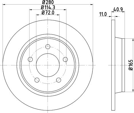 Nisshinbo ND5017 - Спирачен диск vvparts.bg