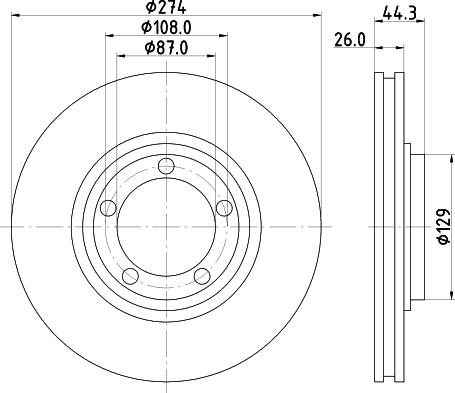 Nisshinbo ND6026K - Спирачен диск vvparts.bg