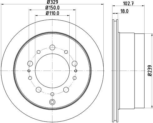 Nisshinbo ND1042K - Спирачен диск vvparts.bg