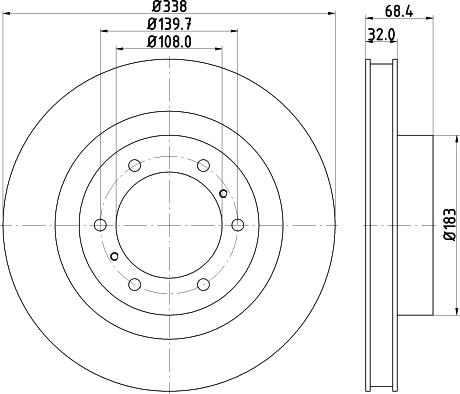 Nisshinbo ND1058K - Спирачен диск vvparts.bg