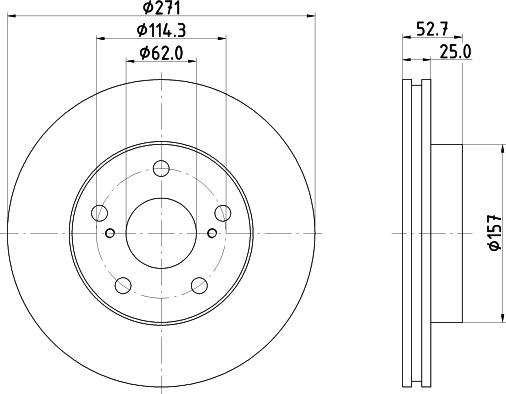 Nisshinbo ND1069K - Спирачен диск vvparts.bg