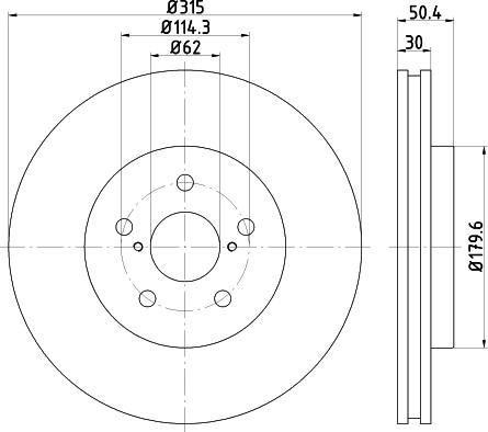 Nisshinbo ND1025K - Спирачен диск vvparts.bg