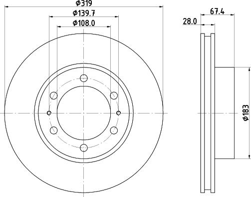 Nisshinbo ND1023K - Спирачен диск vvparts.bg