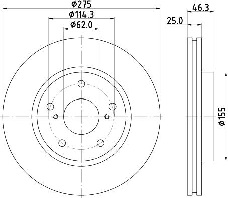 Nisshinbo ND1103K - Спирачен диск vvparts.bg