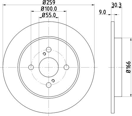 Nisshinbo ND1102K - Спирачен диск vvparts.bg