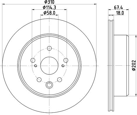 Nisshinbo ND1116K - Спирачен диск vvparts.bg