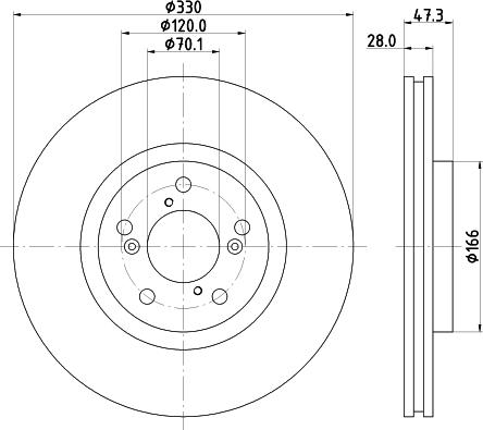 Nisshinbo ND8050K - Спирачен диск vvparts.bg