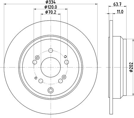 Nisshinbo ND8067K - Спирачен диск vvparts.bg