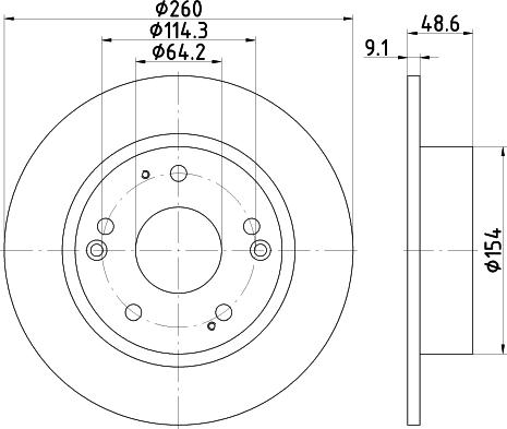 Nisshinbo ND8026K - Спирачен диск vvparts.bg