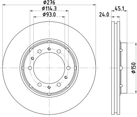 Nisshinbo ND3017 - Спирачен диск vvparts.bg