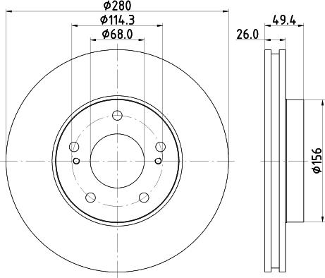 Nisshinbo ND2002K - Спирачен диск vvparts.bg